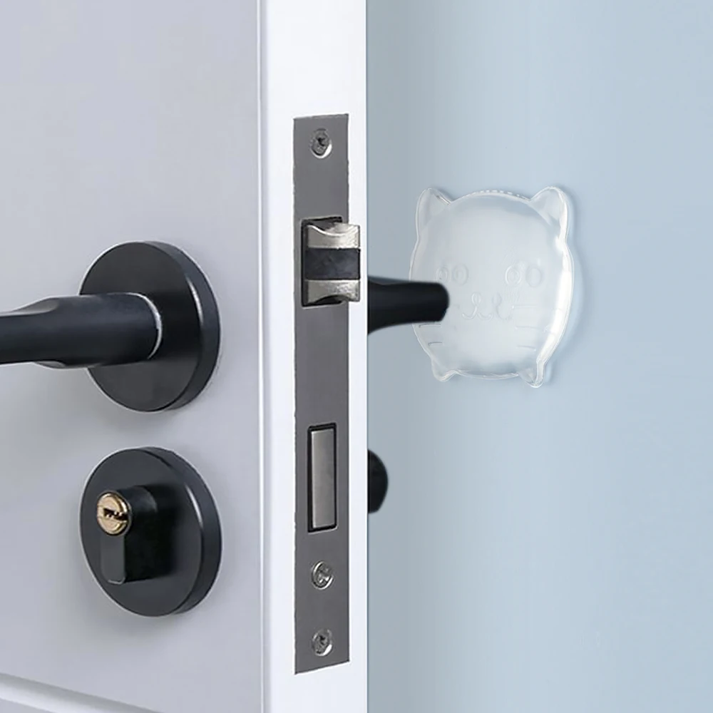 Door Anti Collision Protector Furniture Anti Collision Strip Cartoon PU Transparent Wall Protection Safety Shock Absorber Door Handle Bumpers