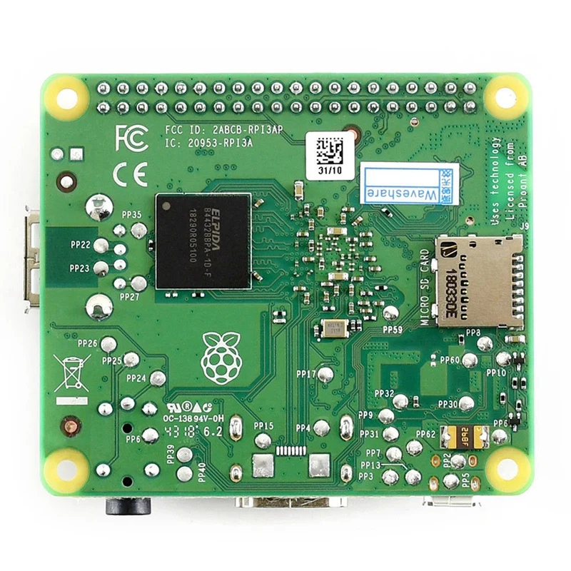 Raspberry Pi 3 A Plus с 512MB LPDDR2 SDRAM 1,4 GHz cpu Bluetooth 4,2 USB 2,0