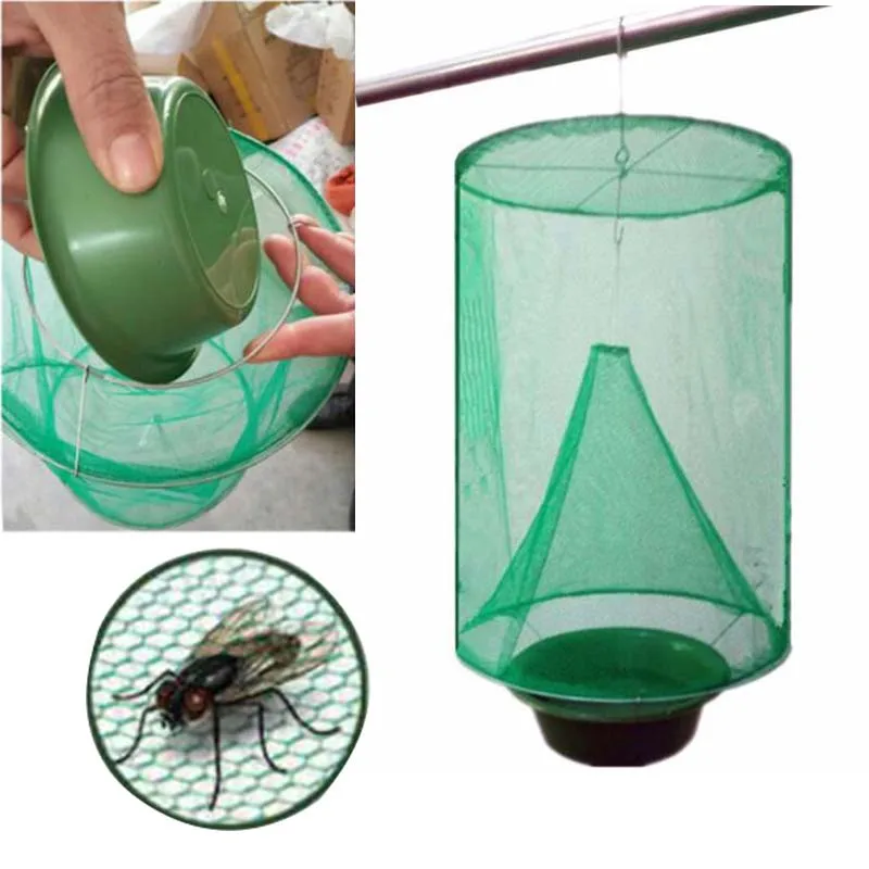 Reusable Mosquito 1PCS Hanging Trap Flies Mesh Net Home& Living Folding Fly Trap Bug Cage Outdoor Killer Catcher Capture