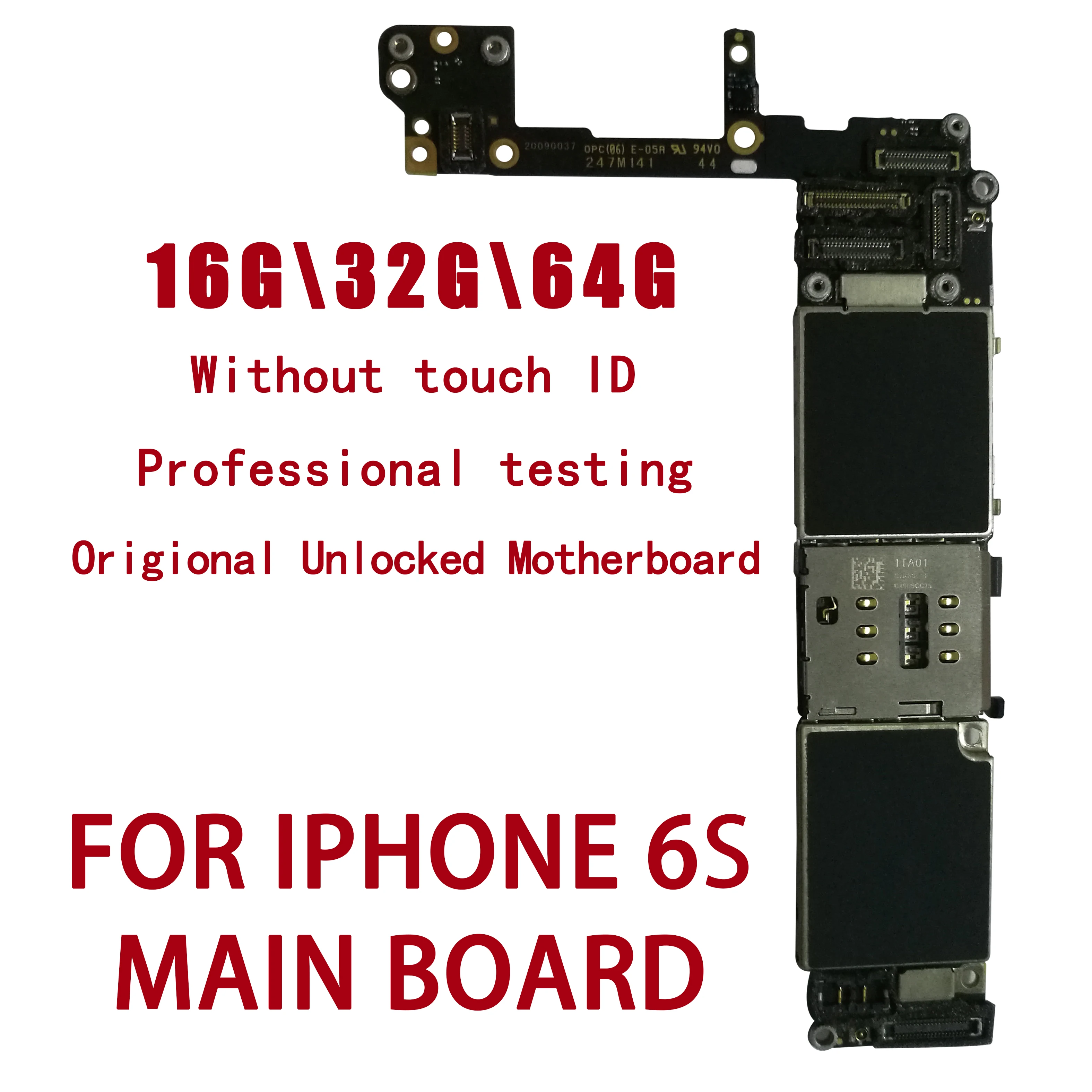 Полная разблокированная материнская плата для iPhone 6S 6 S с/без сенсорного ID, оригинальная материнская плата для iPhone 6S с полными чипами, 16 ГБ 32 г 64 г