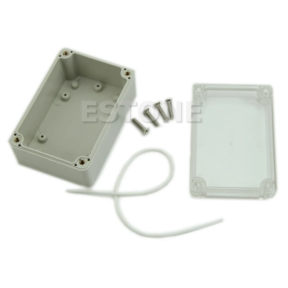 Junction Box Plastic Power Enclosure Rectangle Electronic Project for Case DIY Electronic Enclosure Box with Clear Cover