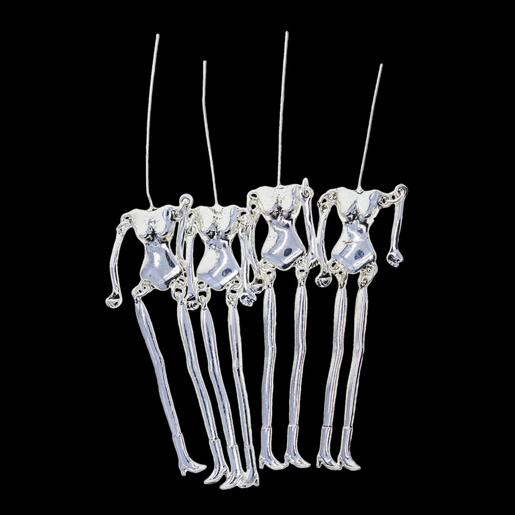 4 pcs Alloy Metal Charms Jewelry Necklace Pendants Human Body Fit DIY Doll Pendant | Украшения и аксессуары