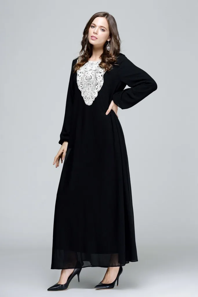 Ограниченная серия, ropa mujer Musulmane, с аппликацией, для взрослых, турецкие Jilbabs и Abayas, мусульманские, арабские, женские новые свободные платья, W118