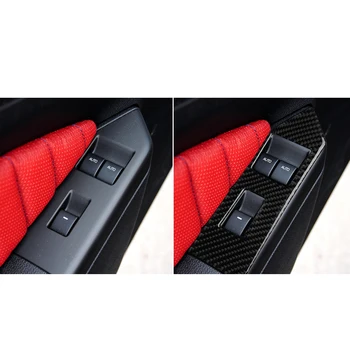 

Interior Window panel trim Decor Carbon Fiber Black Car Lifter Control