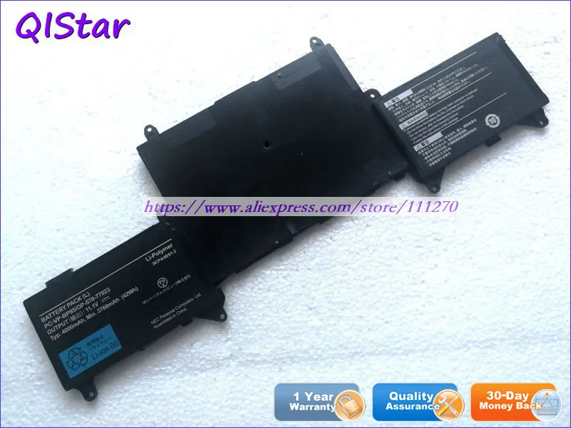 QISTAR 11,1 V 42Wh подлинный PC-VP-BP95 OP-570-77023 Аккумулятор для ноутбука для Ноутбука NEC LaVie Z LZ650 LaVie Z LZ750