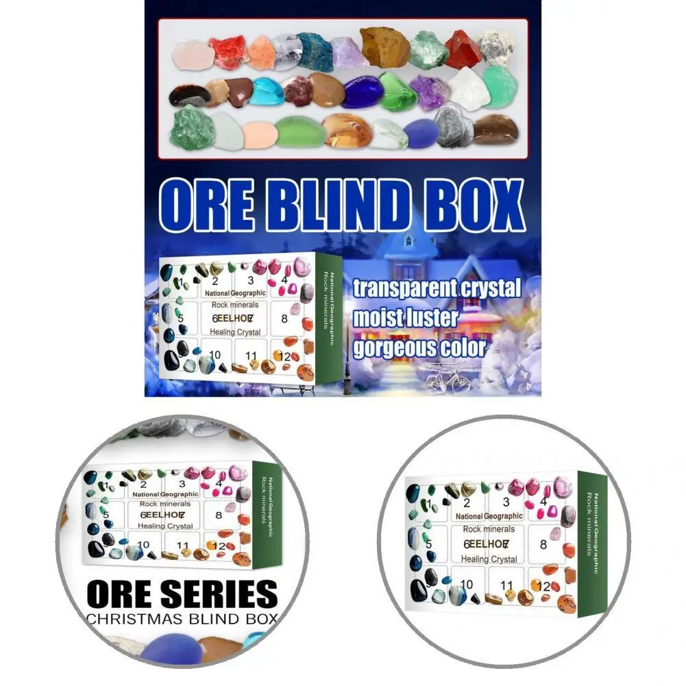 1Box Countdown Ore Box Convenient Christmas Stone Calendar Fun Long Lifespan | Дом и сад