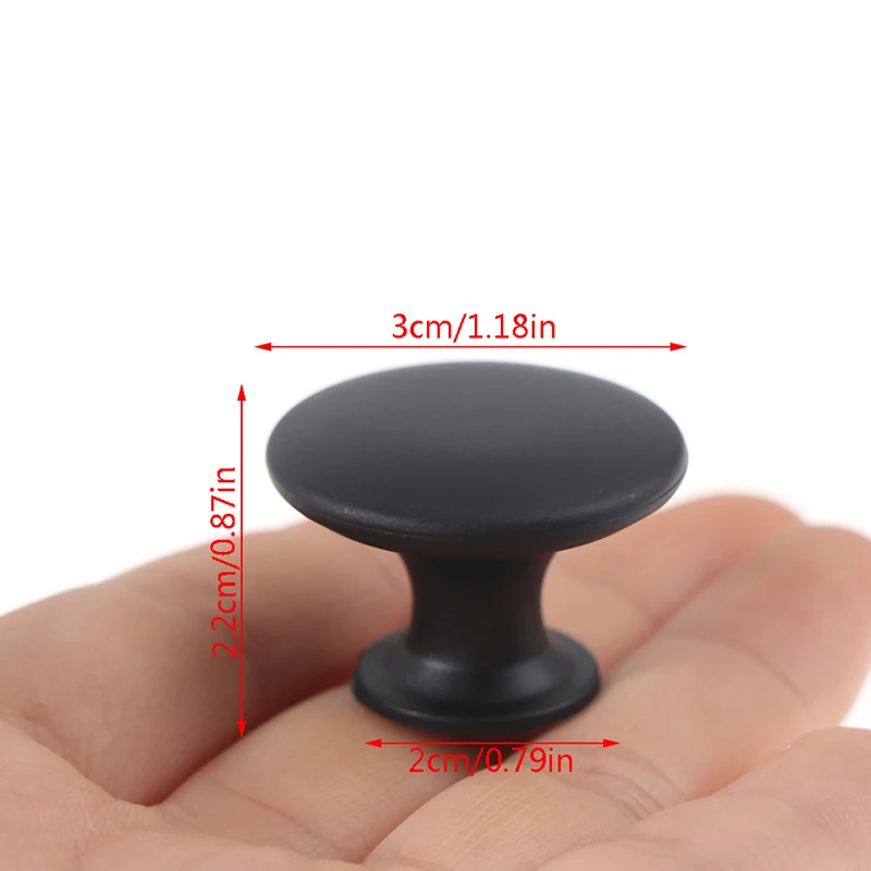 1pcs Furniture Plastic Handles White，Black Single Handle Pull Knob Drawer Handle Screw