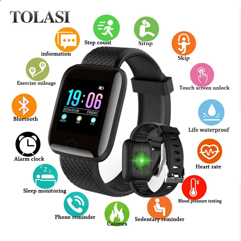 

Men women Waterproof Digital Smart Watch Blood Pressure Heart Rate Monitor Sport fitness watch tracker Bluetooth Smartwatch
