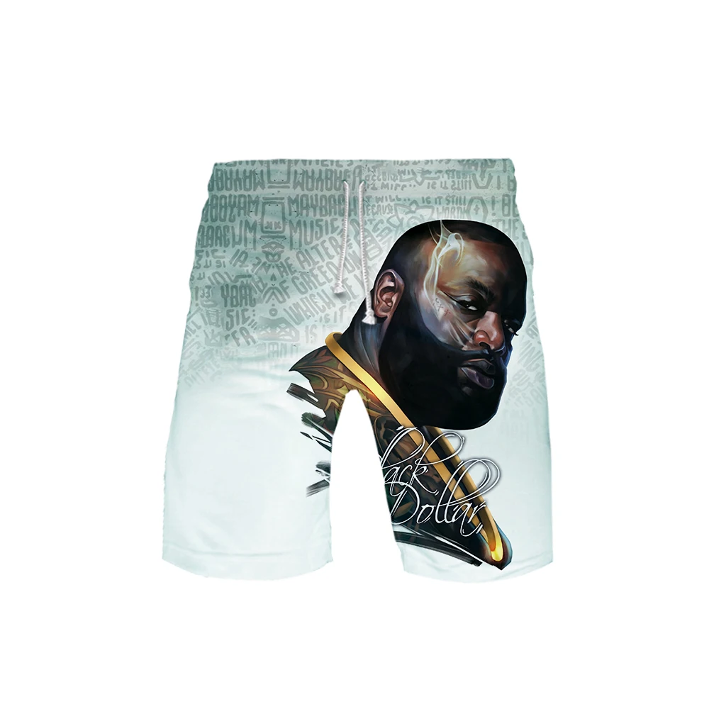 Мужские 3D шорты Rick Ross летние новые быстросохнущие мужские шорты в стиле хип-хоп пляжная одежда
