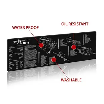 

12x36inch Gun Cleaning Bench Mat with Parts Diagram for AR15 AK47 Remington 870 dropship