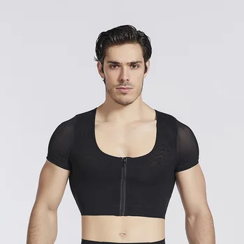 

Men Body Shaper Slimming Tops Corset Vest Tank Shapewear Shirt Zipper Undies Compression Control Slim Waist Chest Underwear
