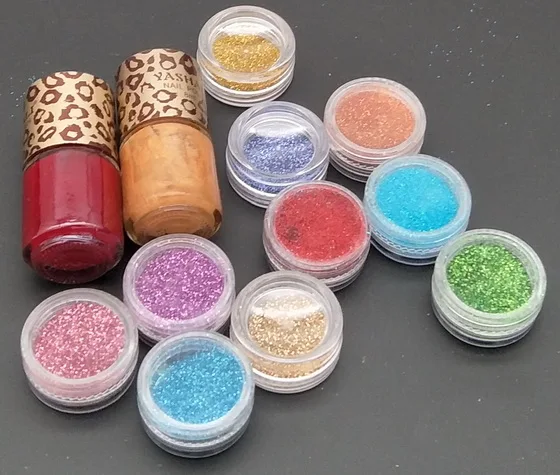 Amazing New Nail Glitter Powder Nail Polish Dot Pen DIY Nail Kit Nail Stamps Scrapers Nail 5
