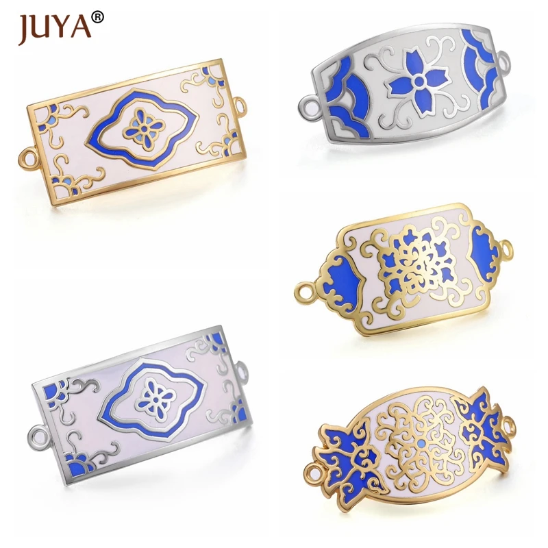 Juya Новые Подвески квадратной формы с цветной эмалью для изготовления ювелирных