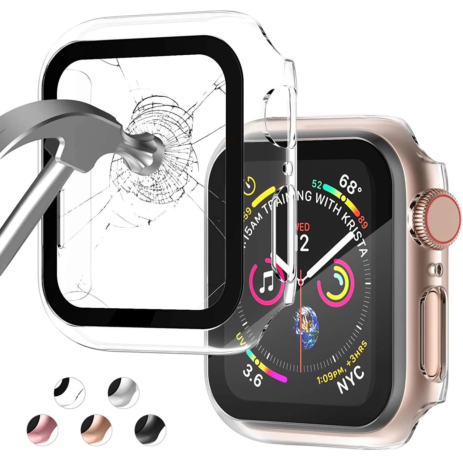 Glass + Cover for Apple Watch Case 45mm 41mm 44mm 40mm 42mm 38mm Screen Protector Accessories for iWatch Series7 6 5 4 3 se Glass + Cover for Apple Watch Case 45mm 41mm 44mm 40mm 42mm 38mm Screen Protector Accessories for iWatch Series7 6 5 4 3 se