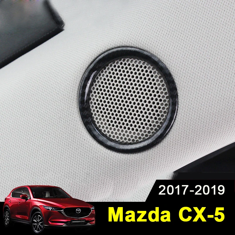 For MAZDA CX-5 CX5 2017 2018 2019 ABS Chrome Front Door Window Inner Triangle A Column Audio Speake Cover Sticker Trim Accessory |