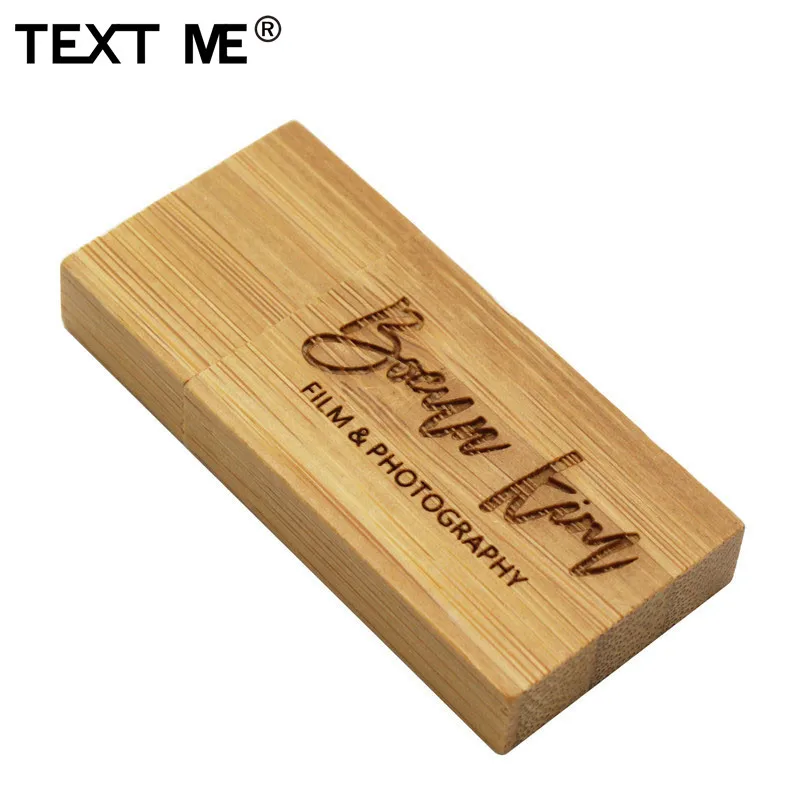 TEXT ME Custom made LOGO wooden Personalized usb flash drive usb 2.0 4GB 8GB 16GB 32GB 64GB 5