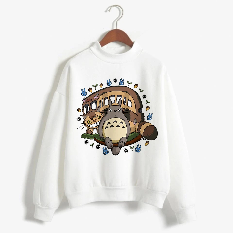3 Totoro Studio Ghibli Kawaii Harajuku Толстовка для женщин Ullzang Красивый Веселый мультяшный Аниме толстовки 90s Графический Hoody женский - Цвет: 3