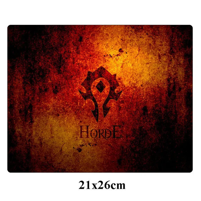 Черный Заказной коврик для мыши World of Warcraft 21x26 см для долговечной игры Коврик для мыши геймер маленький размер нескользящий офисный коврик для ноутбука подарок отаку - Цвет: Черный