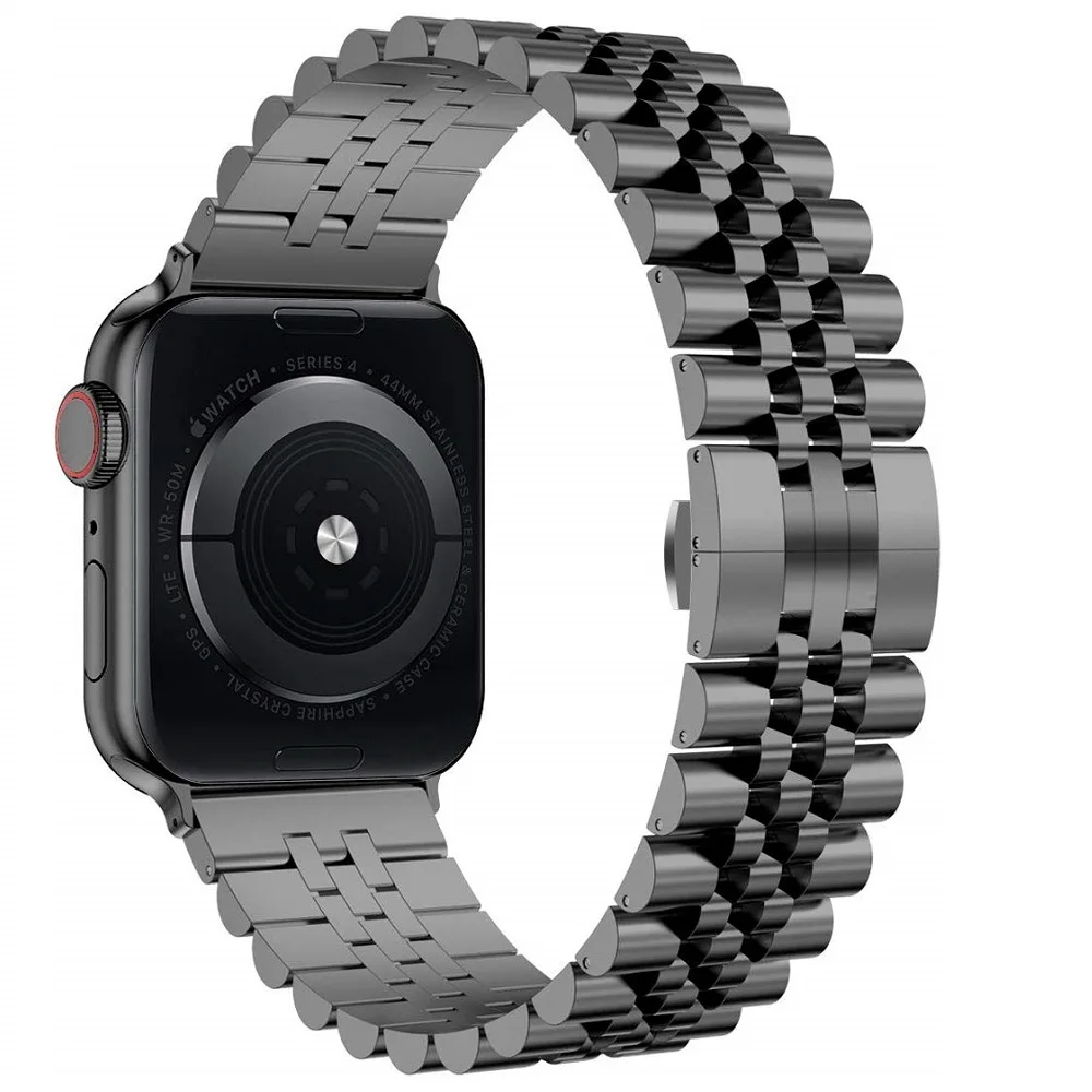 Браслет звеньевой из нержавеющей стали для iWatch спортивный ремешок apple watch 5 6 40 мм 44