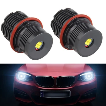 

2pcs 80W Angel Eyes Error Free LED Ring Light Bulbs Free White LED Light Bulbs For BMW E39 E53 E60 E63