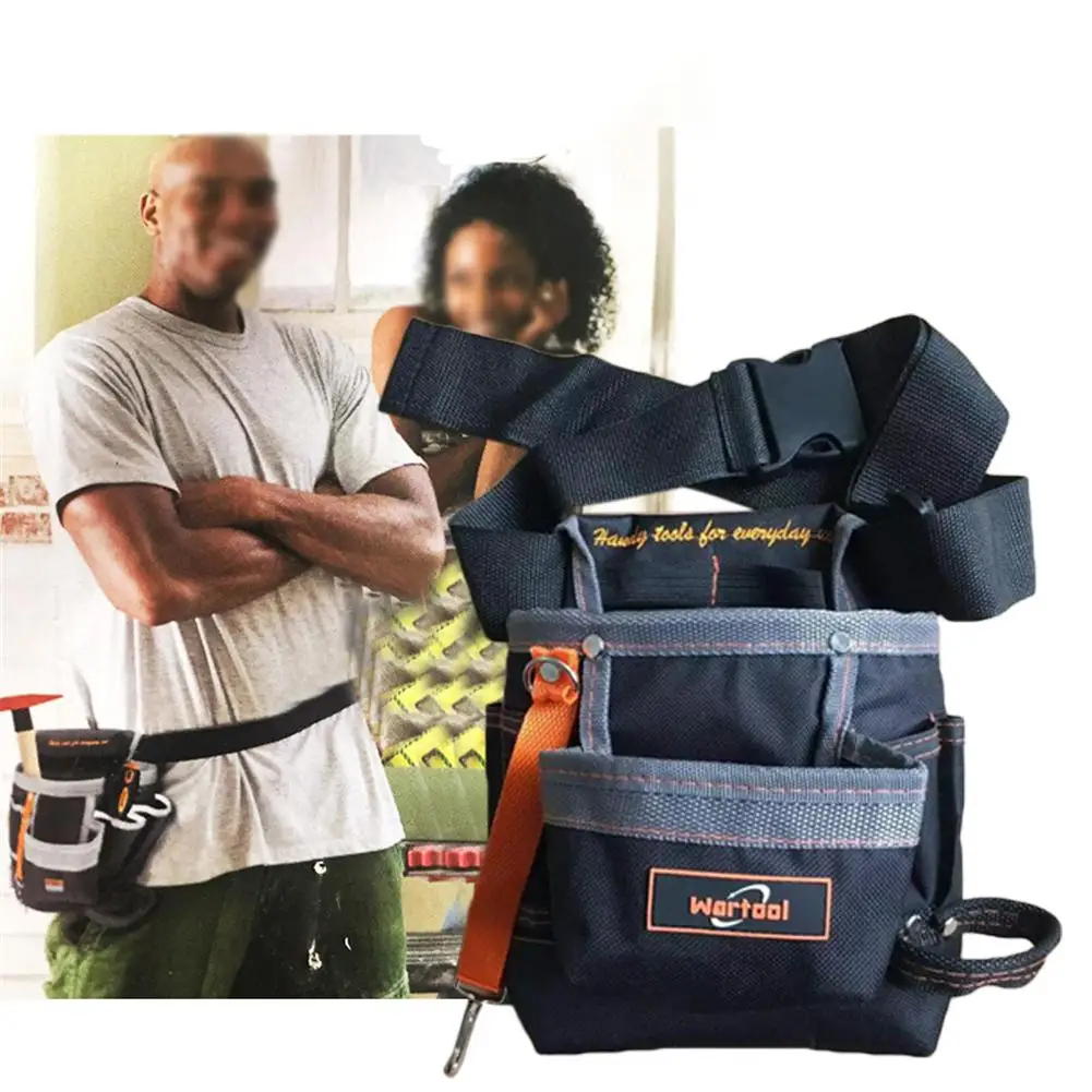 Multifunctional Tool Holder Bags Polyester 260x215mm 7 Pockets Woodworking Waist Belt Tools Bag Electricians Tool Pouch Kit Bag