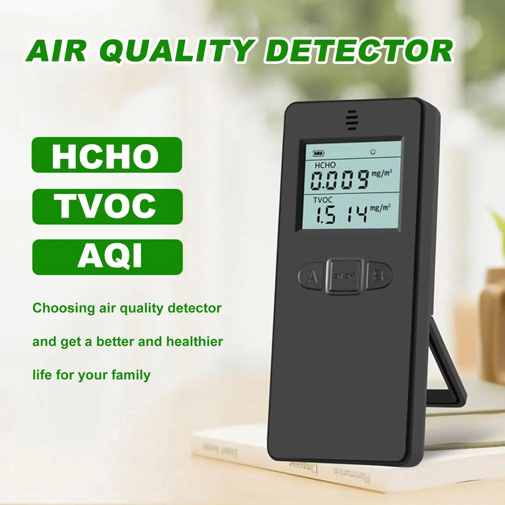 Портативный цифровой детектор формальдегида HCHO/TVOC газовый тестер AQI монитор качества воздуха анализатор измерительный инструмент скидка