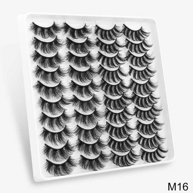 Pairs Faux Mink Lashes False Eyelashes Natural Fake Lashes Book 3D Lash Wispy Dramatic Eyelash Vendor Faux Cils Makeup