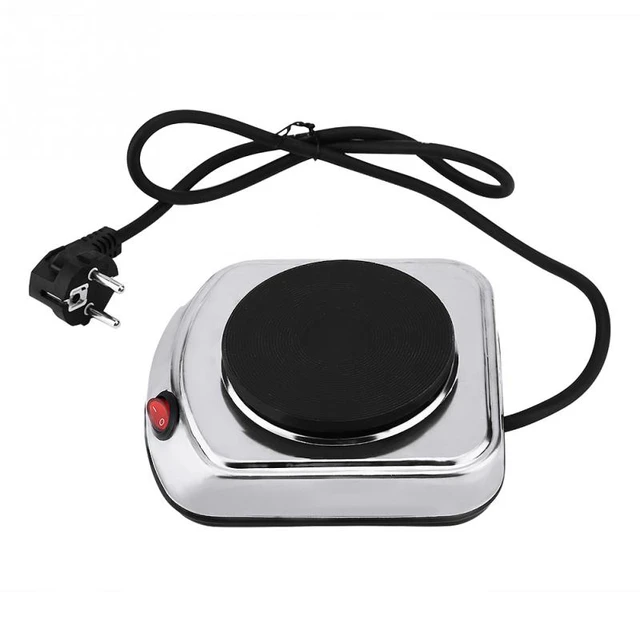 300W Mini Electric Stove Iron Hot Plate Tea Coffee Pot Warmer Heater for  Home Office Dormitory