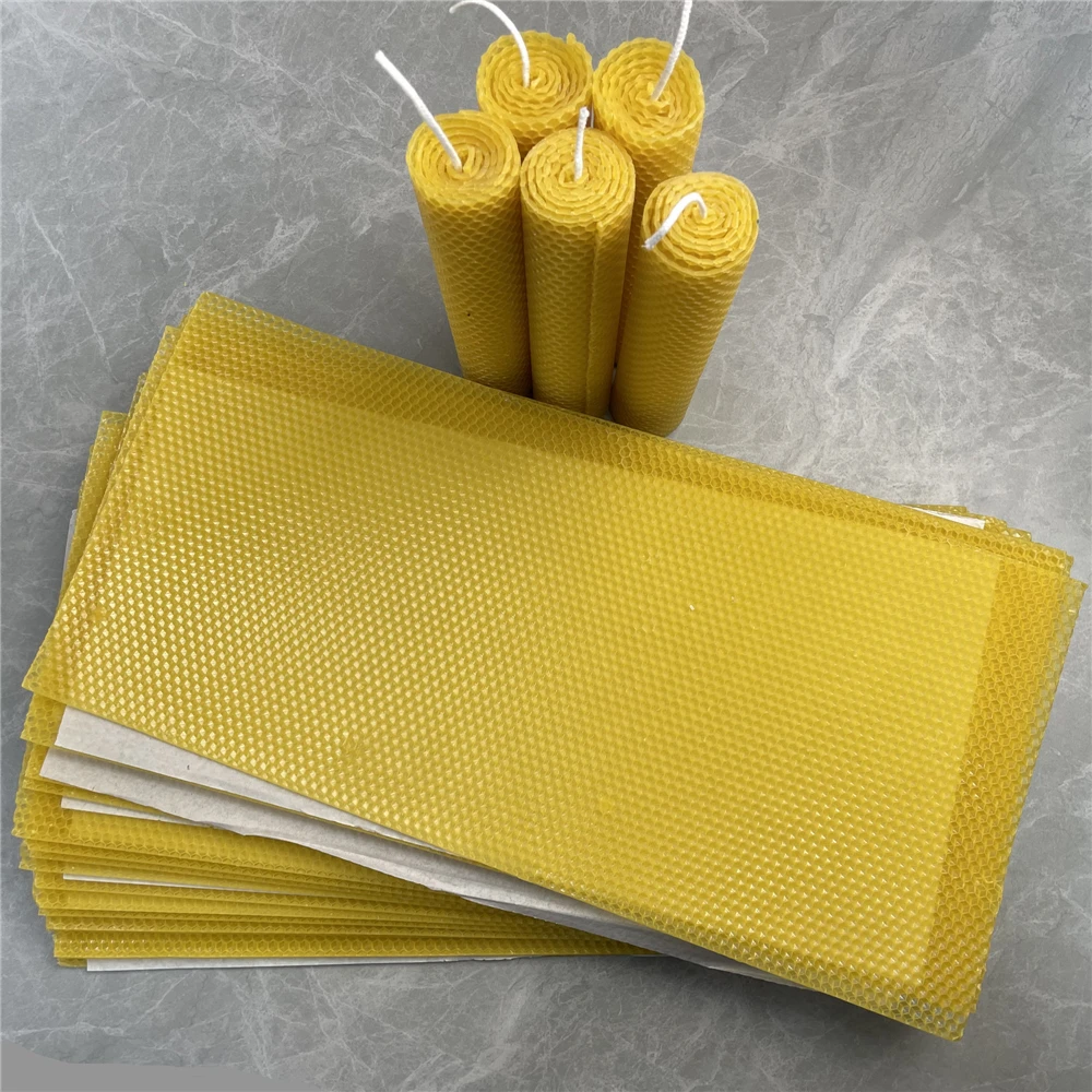 12 PCs Beeswax Candle Making Kit DIY Colorful Honeycomb Sheets Rolling  Candle Kit for Hanukkah Party Rolling Candle Mold 