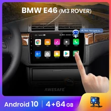 AWESAFE PX9 auto Radio Multimedia reproductor de video GPS No 2 din Android 10 para BMW M3 E46 Rover 75 MG ZT Control de voz