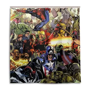 

Super Hero Waterproof Polyester Bathroom Shower Curtains