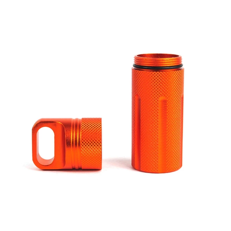 Pill Box Aluminum Alloy Airtight Portable Outdoor EDC Single Chamber Capsule Holder Waterproof Medicine Case
