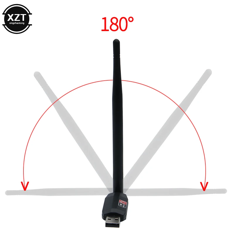 150 Мбит/с беспроводной USB WiFi адаптер MT7601 5DBI Wi-Fi приемник сетевой карты ключ 2,4G для ПК ноутбук