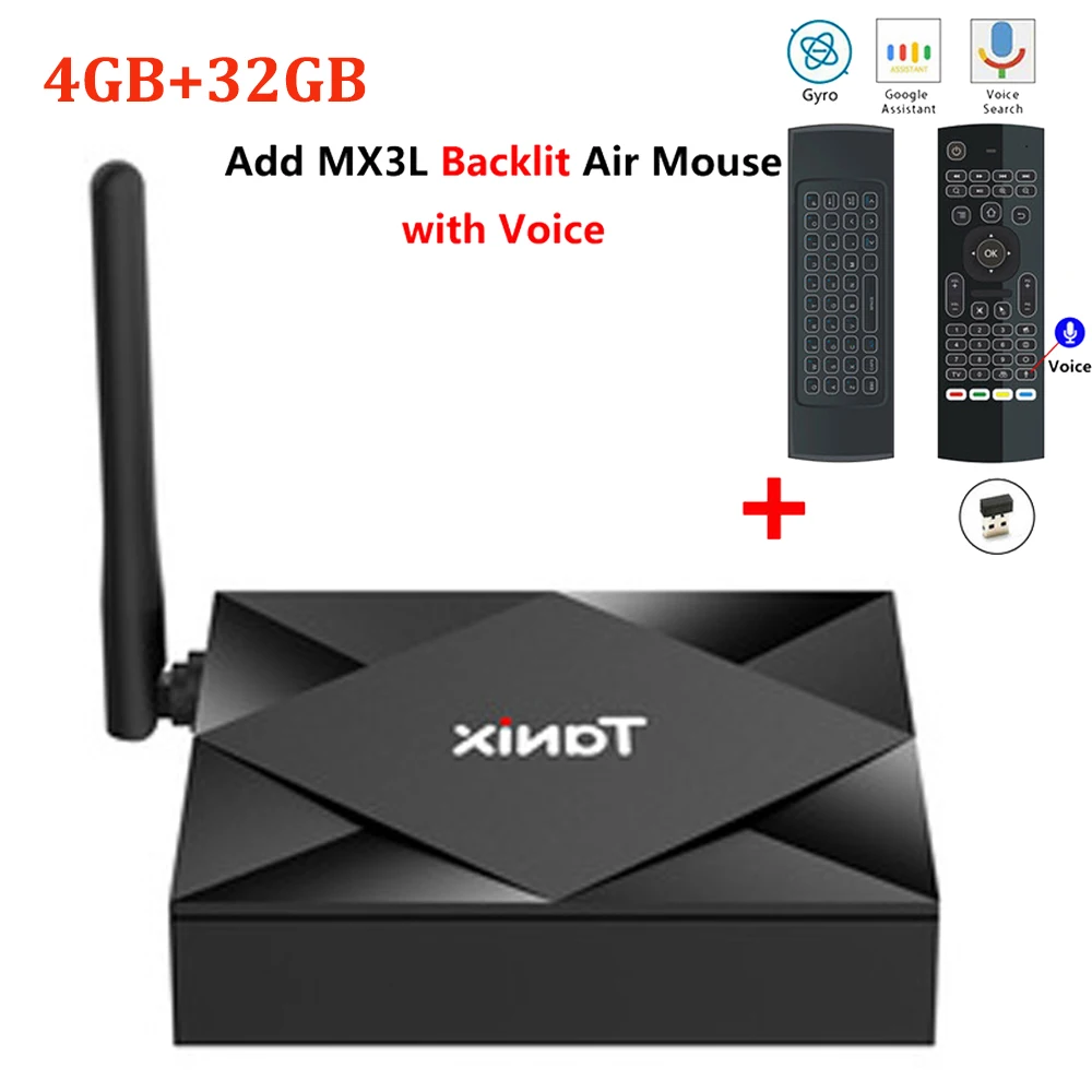 4GB32GB add MX3L mic Tanix TX6S Android 10,0 ТВ приставка Allwinner H616 4GB 64GB 2,4G 5G Wifi Bluetooth Youtube HDR Google Play 6K TX6 телеприставка ТВ бокс - Цвет: 4GB32GB add MX3L mic