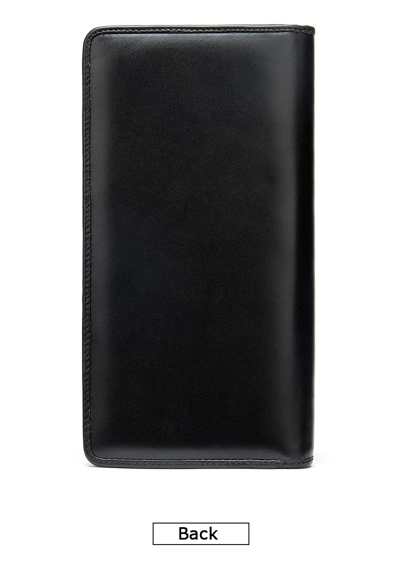 Men Wallet Genuine Leather Clutch Purses Wallets Top Layer Cowhide Multi-function Card Long Wallet Passport Coin Money Bag