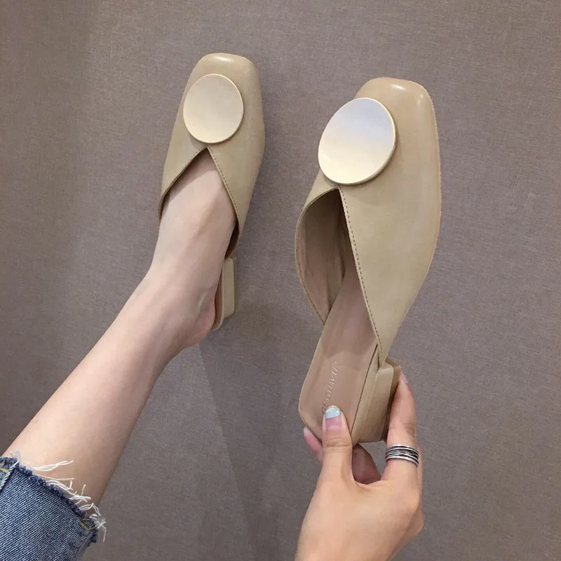 

Fashion Closed-toe Slipper Women Shoes Women's Outer Wear 2019 New Style Summer Versitile Fashion Drag Women