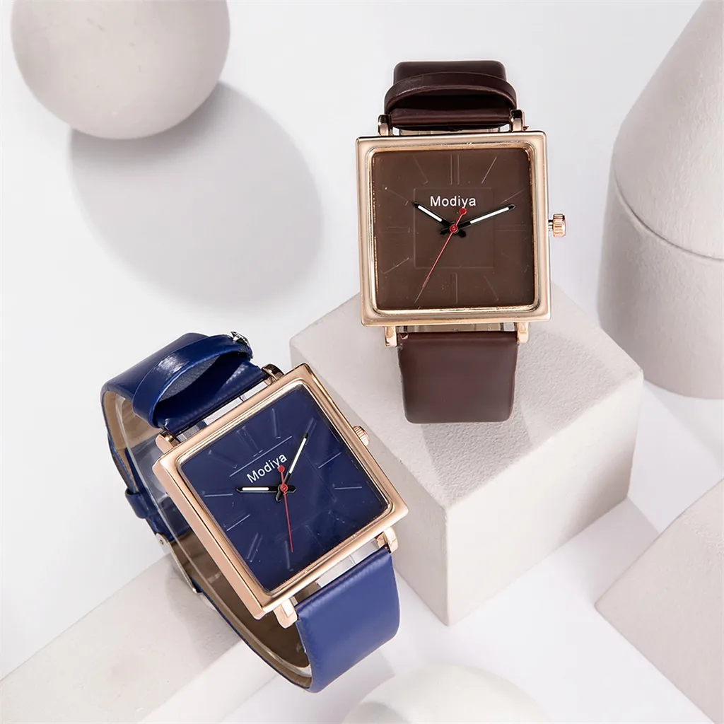 Женские часы reloj mujer Часы montre femme элегантный кожаный ремень Аналоговые Кварцевые квадратные кварцевые наручные часы