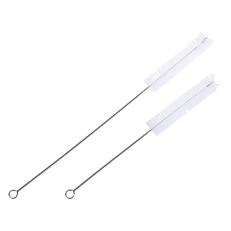 

2 x Water Pump Tube Cleaning White Bristle Brush for Aquarium Tank