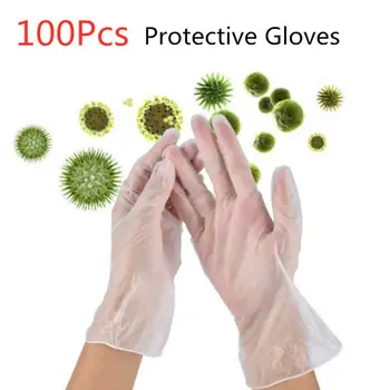

100PCS Disposable Universal PVC Kitchen Gloves Work Drive Hand Protective Gloves