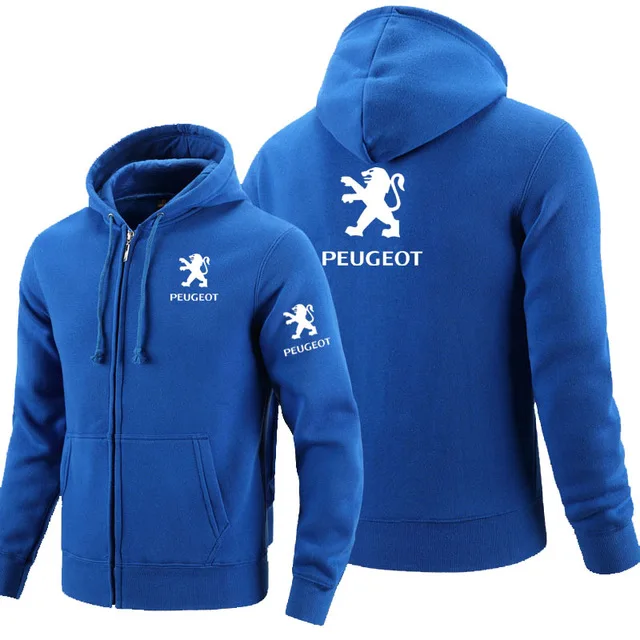 Логотип Peugeot zipper мужская фуфайка на замке толстовки Осенняя Толстовка Зимняя длинная модная повседневная одежда f