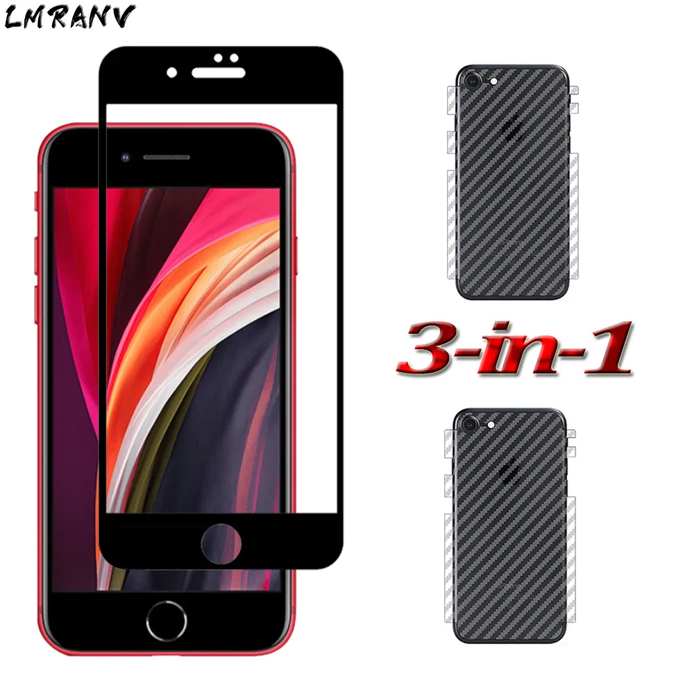 

4.7inch Glass Film For iphone SE 2020 Screen Protector Tempered Glass on iphone SE2020 SE 2 generation Phone Protective Glass,9H hardness Anti-Scratch Screen Glasses iphonese2020 Apple se2 Front Glass+2pcs Back Film