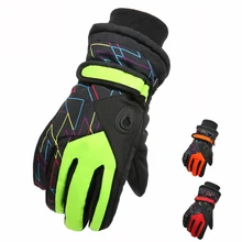 Зимние теплые варежки, детские лыжные перчатки для сноуборда, ветрозащитные водонепроницаемые лыжные перчатки для спорта на открытом воздухе, катания на лыжах, велоспорта