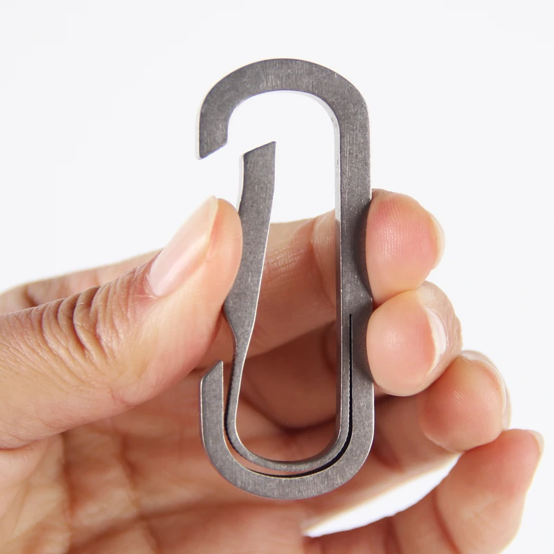 Tiartisan Titanium Buckle Mountaineering Eagle Hook Carabiner Keychain EDC Tool Mountaineering Buckle Key Ring