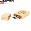 JASTER Wooden block USB Flash Drive red wood pendrive 4GB 8GB 16GB 32GB 64GB  Pen Drive Memory Stick U Disk gift USB 3.0 ► Photo 2/6