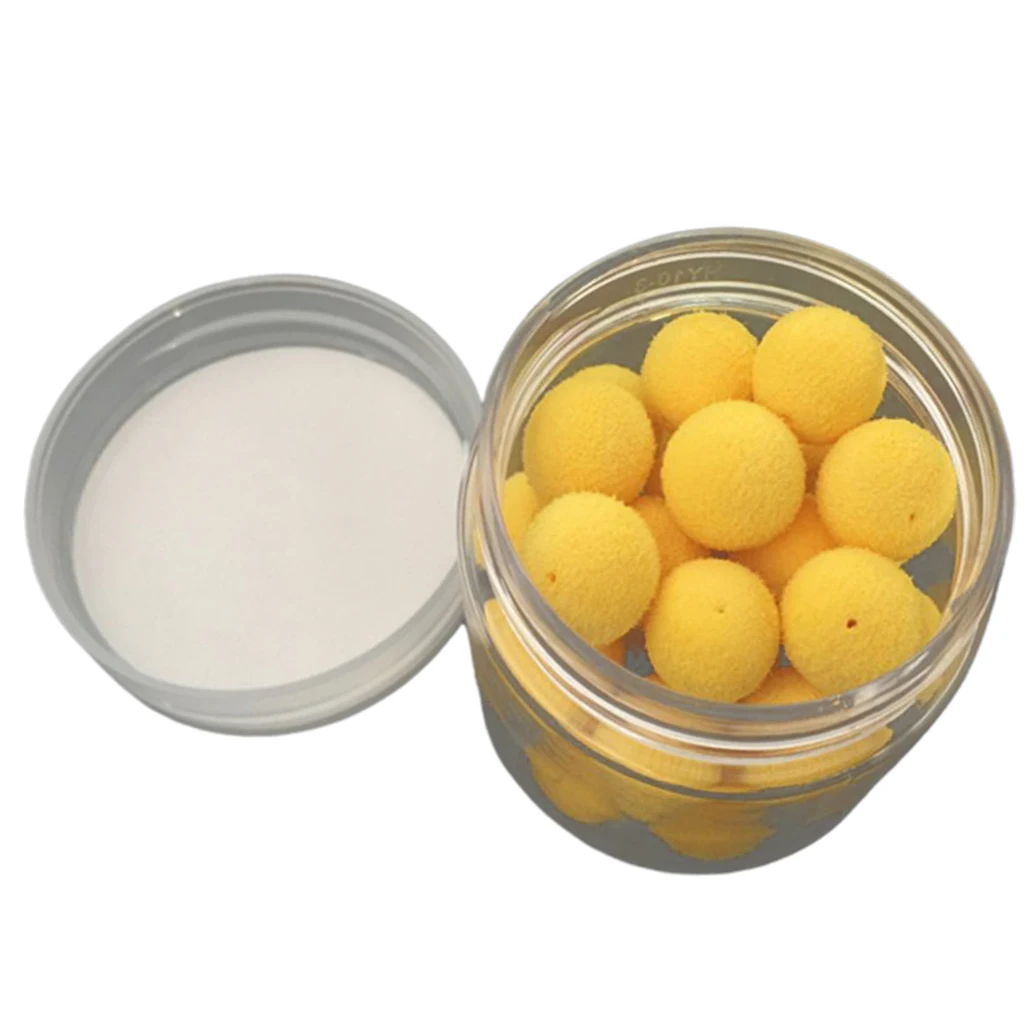 15pcs Smell Carp Fishing Bait Boilies Eggs Floating Ball Beads Feeder 4 Size
