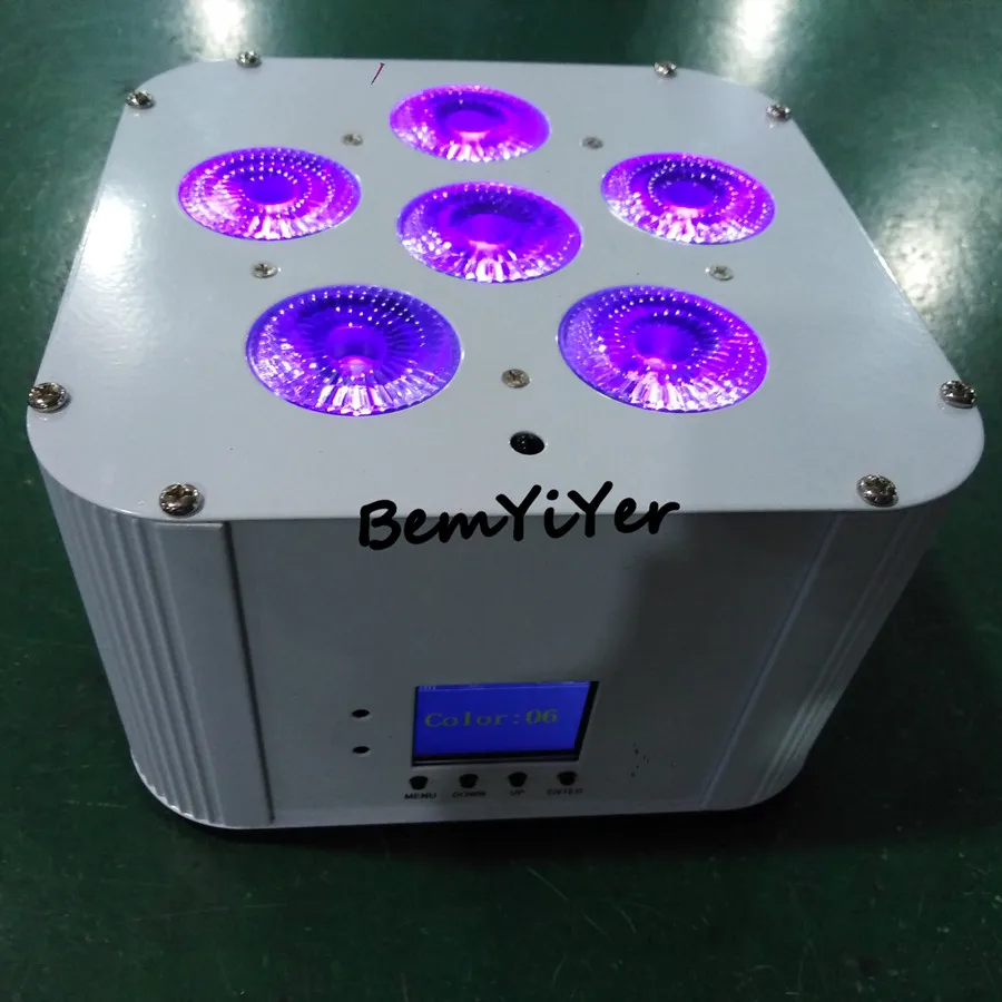 4 шт./лот 6x18 Вт RGBWA+ УФ 6в1 батарея беспроводной DMX ИК led Par Свадебные uplight для мероприятий, клуба, баров, вечерние