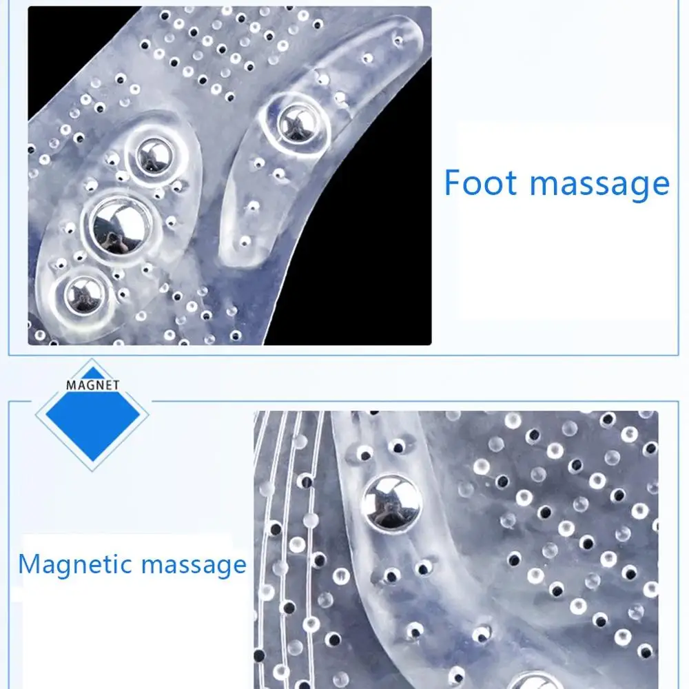 Магнит для массажа ног, массажная стелька, прозрачный магнит, заднее давление, подошва для ног, удобные Пластыри для похудения, для похудения