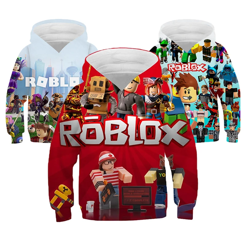 Толстовка Robloxing Детская осенняя одежда с 3D принтом для мальчиков и девочек Модный