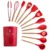 Silicone Cooking Utensils Set Non-Stick Spatula Shovel Wooden Handle Cooking Tools Set With Storage Box Kitchen Tool Accessories 9