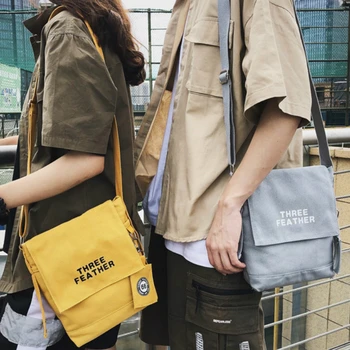 

2020 new small square bag portable large capacity Retro port style Canvas small shoulder bag casual wild shoulder messenger bag
